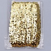 Пайетки Тесьма декоративная с пайетками, на резинке, 2 см, 9 ± 1 м, цвет золото