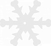 Пайетки Снежинки 24мм белые 2,7г в среднем 32шт