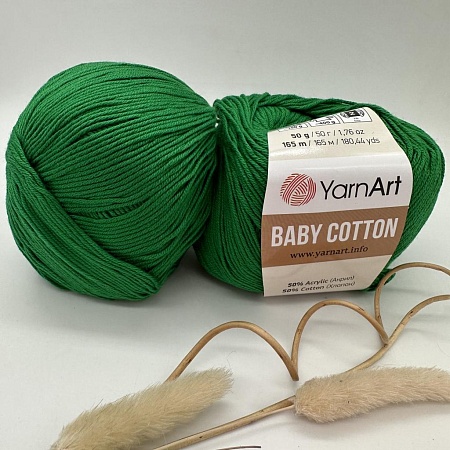 Пряжа Baby Cotton 442 зеленый