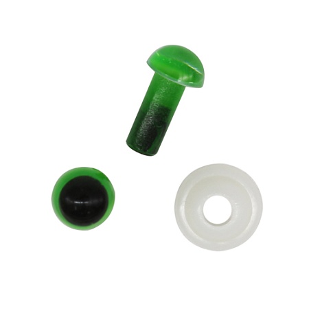 Творчество Глазки пластиковые с фиксатором 5мм, (зеленый)