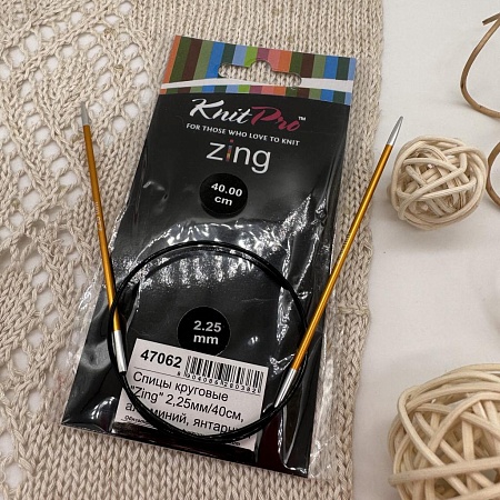 Спицы для вязания Спицы Knit Pro круговые Zing 40cm №2,25