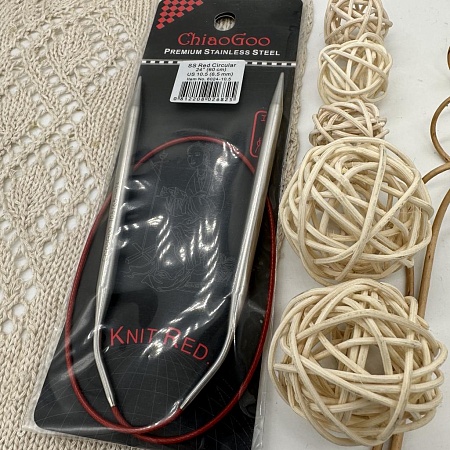 Спицы для вязания ChiaoGoo спицы круговые металл 6,5 мм 60 см