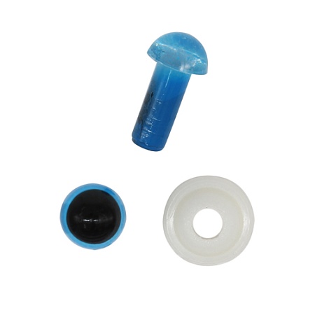Творчество Глазки пластиковые с фиксатором 5мм, (голубой)