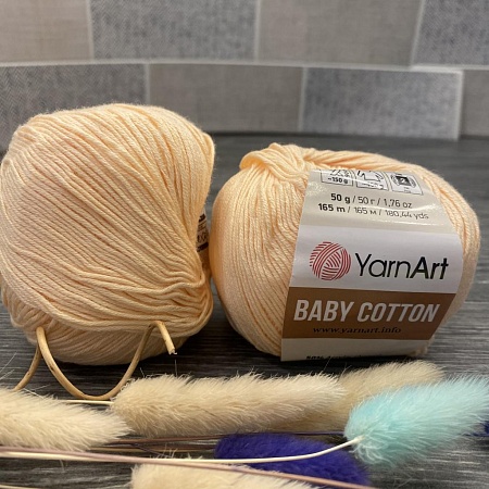 Пряжа Baby Cotton 411 нежный персик