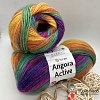 Пряжа Angora Active 850 сиренево - зелёно - жёлтый