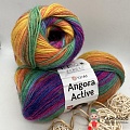 Пряжа Angora Active 850 сиренево - зелёно - жёлтый