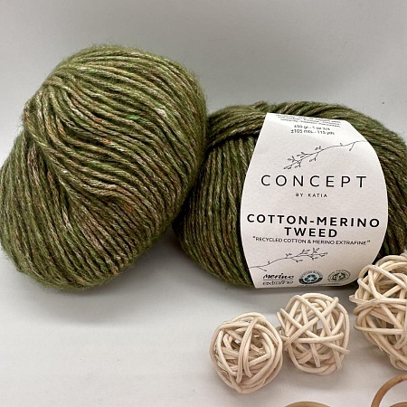 Пряжа Cotton Merino tweed 502