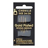 Иглы 06207 Иглы ручные для синели, глади с золотым покрытием, Chenille GOLD, № 24-26, 4шт