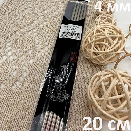 Спицы для вязания спицы чулочные металл 20 см 4 мм ChiaoGoo