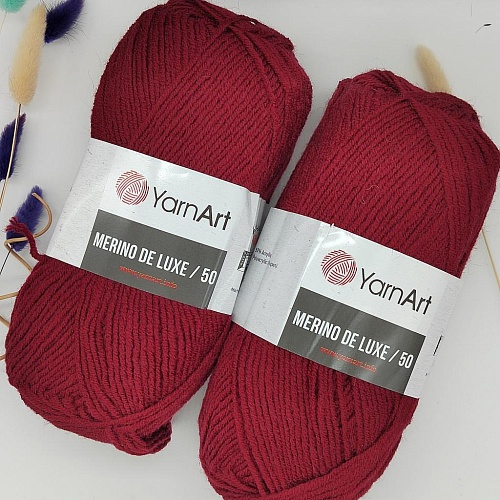 Пряжа Merino de luxe 50 577 бордо