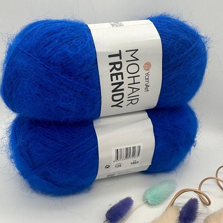 Пряжа MOHAIR TRENDY 128 василек