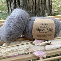 Пряжа Brushed Alpaca Silk 03 серый