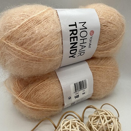 Пряжа Mohair trendy 145 персиковый