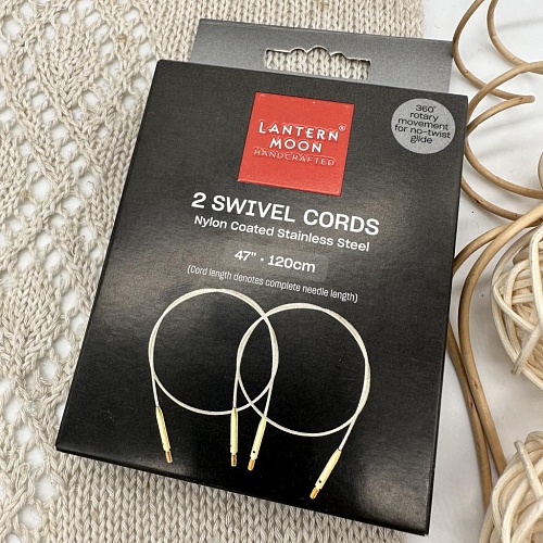 Спицы для вязания 350606 тросики поворотные Lantern Moon 94 см