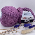 Пряжа Milano 861 ярк сиреневый