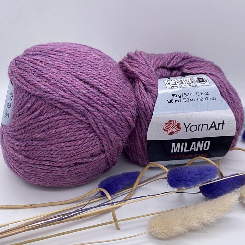 Пряжа Milano 861 ярк сиреневый