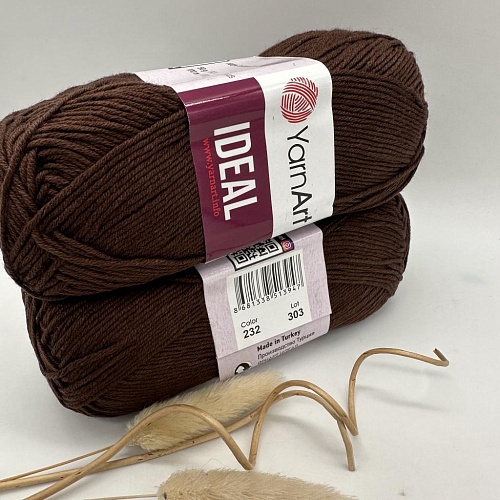 Пряжа YarnArt Ideal 232 коричневый
