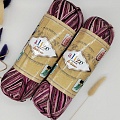 Пряжа Alize Artisan 9011 бело-малин-ягодн мусс