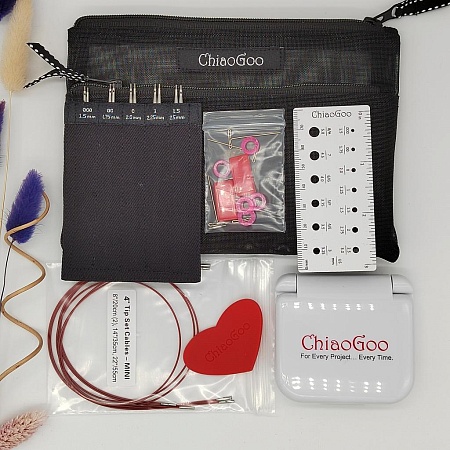 Спицы для вязания Набор ультратонких металлических спиц 10 см Mini twist set