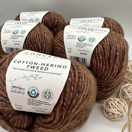 Пряжа Cotton Merino tweed 505