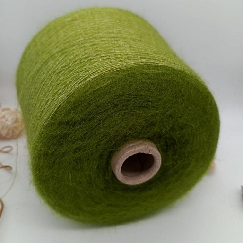 Пряжа в бобинах KID MOHAIR цвет &amp;quot;свежая зелень&amp;quot;