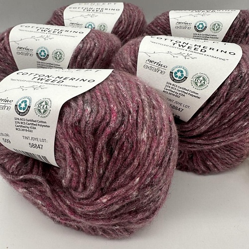 Пряжа Cotton Merino tweed 509