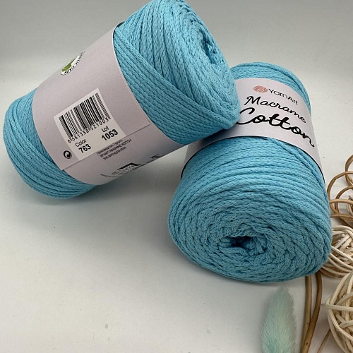 Пряжа Macrame cotton 763 бирюза