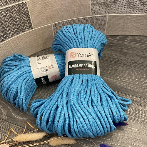Пряжа macrame braided 763,морская волна
