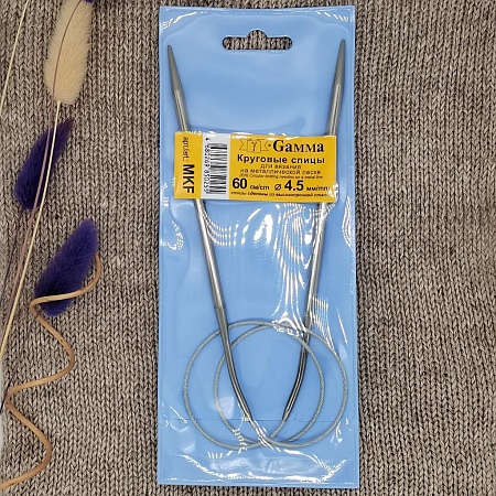 Спицы для вязания MKF Спицы круговые металл N4.5 mm 60СМ