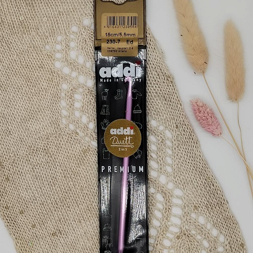 Крючки для вязания Крючок вязальный addiDuett 5.5 15 см