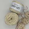 Пряжа Linen Soft лен, вискоза, хлопок 7302 крем - брюле