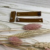 Аксессуары для одежды и обуви Кожаная бирка с кнопкой "Hand Made" 13*7см (коричневый)