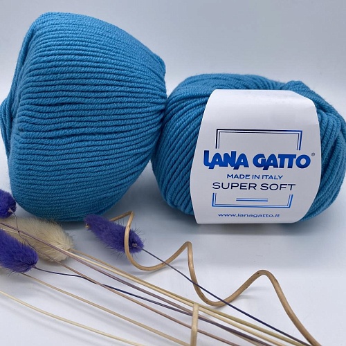 Пряжа Lana Gatto SuperSoft 14607 пыльная бирюза