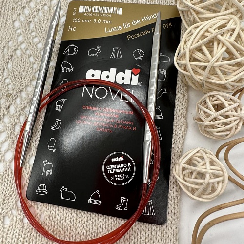 Спицы для вязания Спицы Addi Novel, 100см / 6,0мм