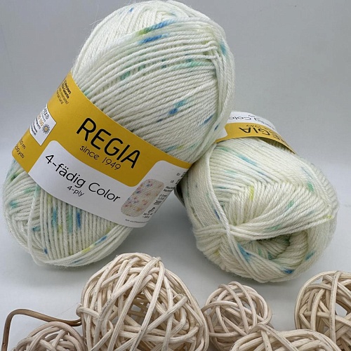 Пряжа Regia 4-fadig Color 01140 синий цвет конфеты / 50гр