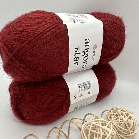 Пряжа Angora star 577 бордовый