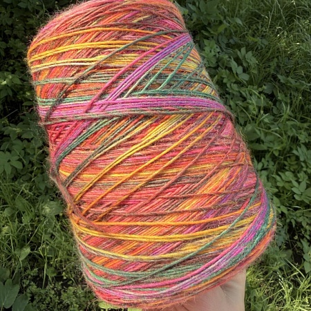 Пряжа в бобинах Multiciolor №6 Цена за 10гр