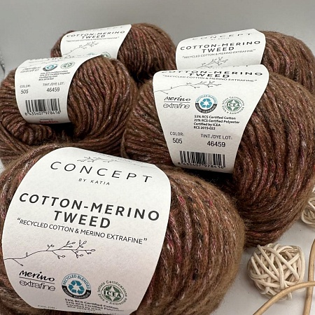 Пряжа Cotton Merino tweed 505
