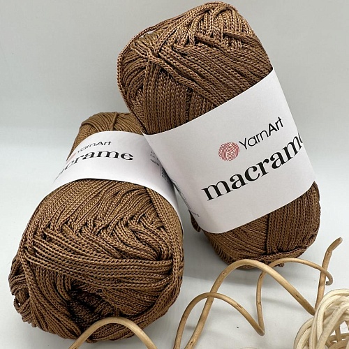 Пряжа Yarn Art Macrame полиэстер 151 св коричневый