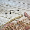 Аксессуары для одежды и обуви Кожаная бирка с кнопкой "Hand Made" 13*7см (силикон чёрный)