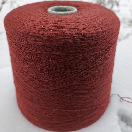 Пряжа в бобинах Biagioli Modesto Cashmere цвет 201549 dark rust (коричневый). Цена за 10гр