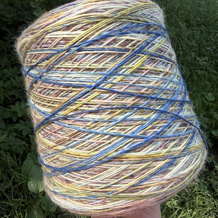 Пряжа в бобинах Multiciolor №7 Цена за 10гр
