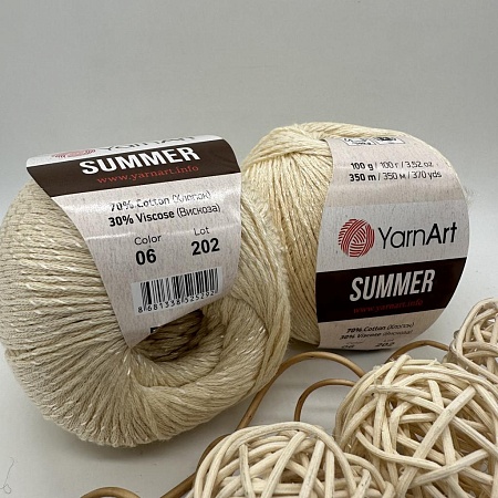 Пряжа YarnArt Summer 06 сливочный крем
