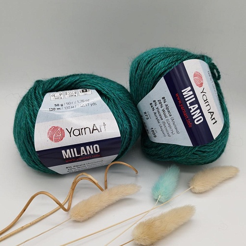 Пряжа Milano 873 изумруд
