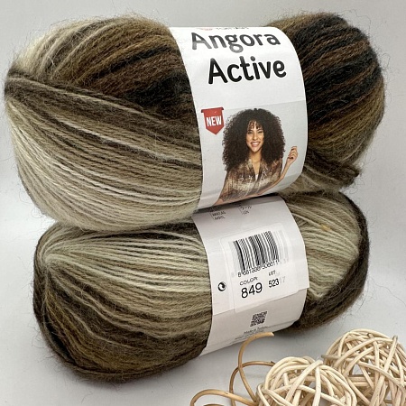 Пряжа Angora Active 849 серо - коричневый