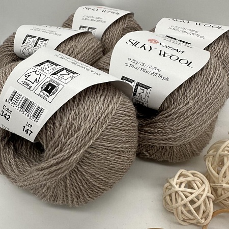 Пряжа Silky Wool 342