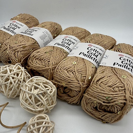 Пряжа Cotton Gold Pailletes 7105