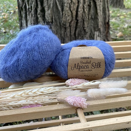 Пряжа Brushed Alpaca Silk 13 джинсовый синий