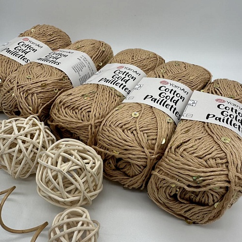 Пряжа Cotton Gold Pailletes 7105