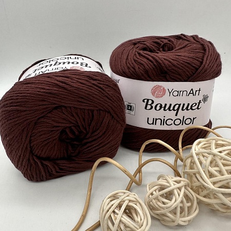 Пряжа Yarn art Bouquet Unicolor 3209 бурый (бордово-коричневый)